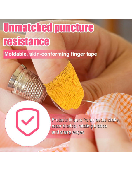 5 Rollos de Cinta Protectora para Dedos BOXOB - Algodón Autoadhesiva