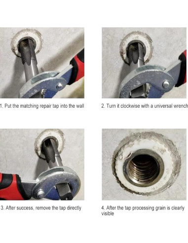 Juego de 7 Machos de Rosca M3 a M12 Fongmore Acero HSS