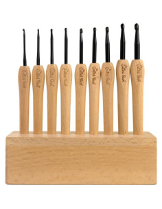 Juego de Ganchillos de Madera The Quilted Bear - Set de 9 2