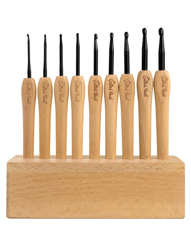 Juego de Ganchillos de Madera The Quilted Bear - Set de 9