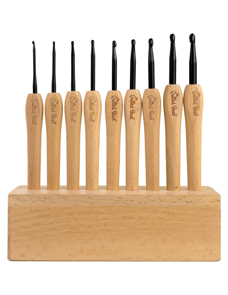 Juego de Ganchillos de Madera The Quilted Bear - Set de 9