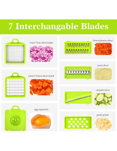 Picador de Verduras Multifuncional CHIDEB JY-188 Verde/Negro 2