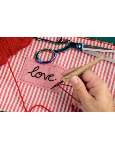 Juego de Ganchillos de Madera The Quilted Bear - Set de 9