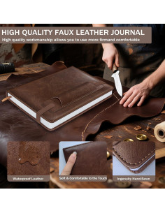 Cuaderno de Piel Dura Labterry 256 Páginas 14.5x21 cm Marrón 2