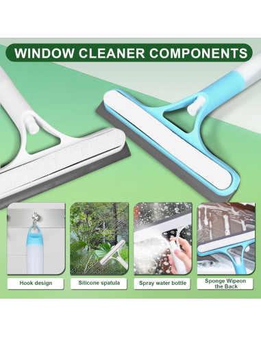 Raspador de limpieza de ventanas 3 en 1 FZHZVVZPY Blanco