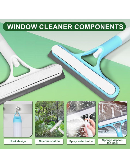 Raspador de limpieza de ventanas 3 en 1 FZHZVVZPY Blanco
