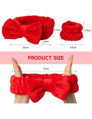 Conjunto Diademas y Muñequera Rojas BADGIRRL - Spa y Maquillaje