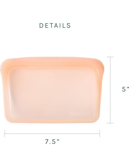 Bolsas Reutilizables SnapPack MODERN-X 2-Pack Silicona Durazno