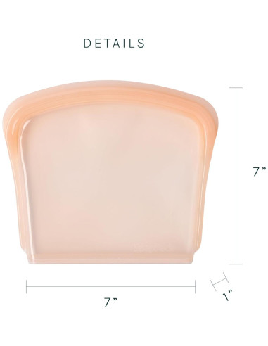 Bolsas Reutilizables SnapPack MODERN-X 2-Pack Silicona Durazno