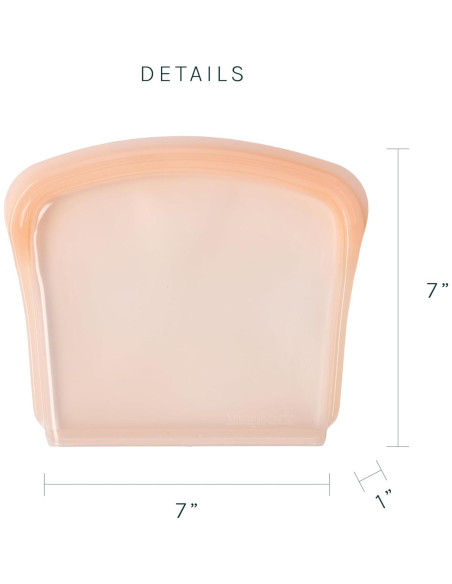 Bolsas Reutilizables SnapPack MODERN-X 2-Pack Silicona Durazno