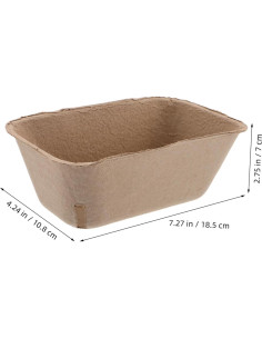 20 Bandejas de Pulpa Moldeada para Fresas TOPPERFUN 18.5x10.8cm 2