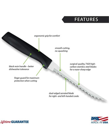Cuchillo rebanador de tomates Rada Anthem 12.7 cm acero inoxidable