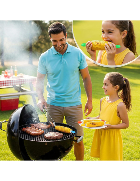 10 Pares Sujetadores de Mazorcas de Maíz AUGHOA, Acero Inoxidable