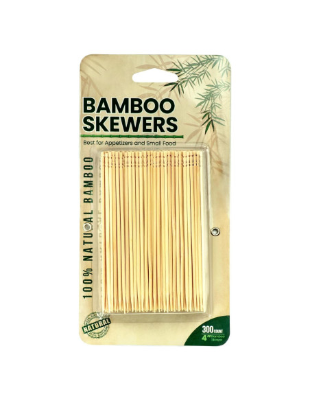 Palitos de Bambú Natural DecorRack 10.16 cm - 300 Piezas