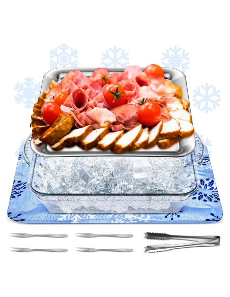 Set de 8 Piezas Mat de Hielo Reutilizable Meanplan 30 cm