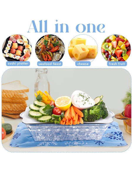 Set de 8 Piezas Mat de Hielo Reutilizable Meanplan 30 cm