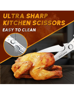 Tijeras de Cocina Huusk de Acero Inoxidable 17.78 cm Plata 2