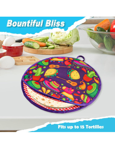 Bolsa Calentadora de Tortillas 30 cm Loghohu Multicolor