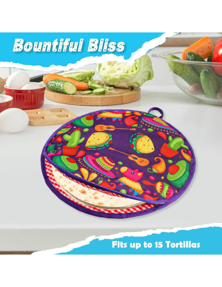 Bolsa Calentadora de Tortillas 30 cm Loghohu Multicolor