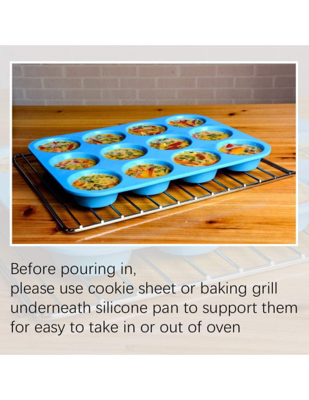 Molde de Silicona para Muffin CAKETIME - 3 Piezas 12 y 24 Tazas