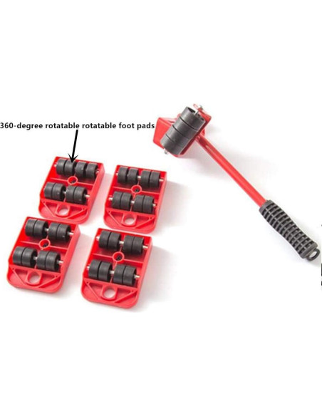 Juego de herramientas para mover muebles OUKEYI 5 pcs 150kg