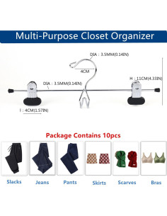 Perchas Metálicas Apilables Cocomaya 33 cm Negras - Paquete 10 2