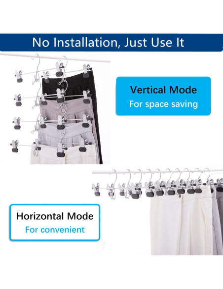 Perchas Metálicas Apilables Cocomaya 33 cm Negras - Paquete 10