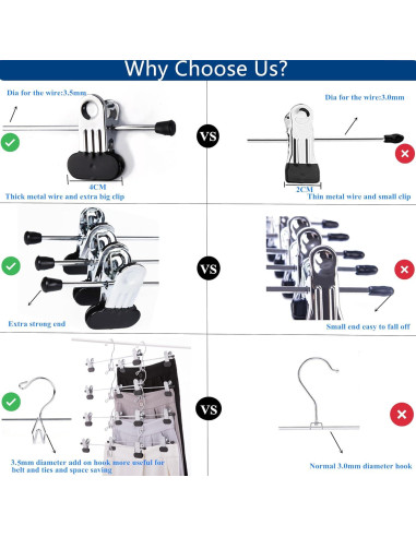 Perchas Metálicas Apilables Cocomaya 33 cm Negras - Paquete 10