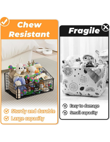 Caja de Almacenamiento de Juguetes para Perros Foellstoe 41.91x27.43x21.59cm