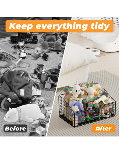 Caja de Almacenamiento de Juguetes para Perros Foellstoe 41.91x27.43x21.59cm