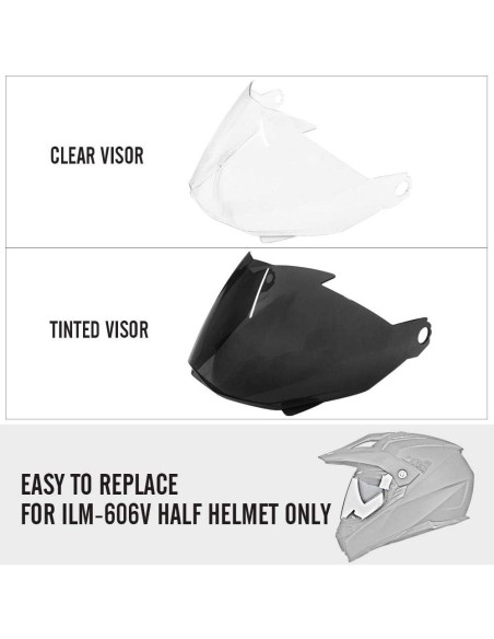 Casco de Motocicleta ILM 606V Offroad Dual Sport Visera Clara
