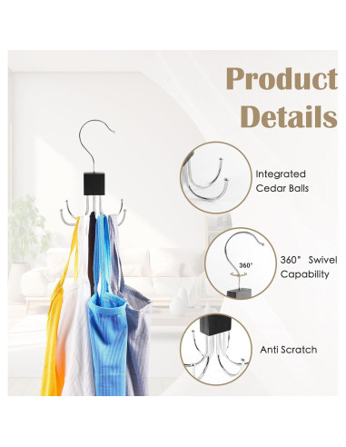 Pack de 3 Perchas Multifuncionales Aquzhou - Ahorra Espacio