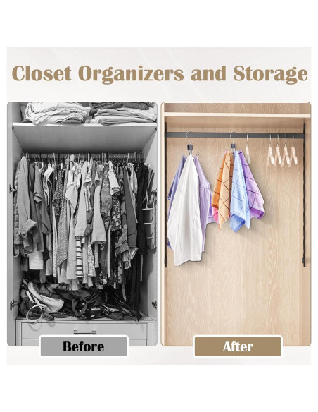 Pack de 3 Perchas Multifuncionales Aquzhou - Ahorra Espacio