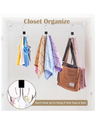 Pack de 3 Perchas Multifuncionales Aquzhou - Ahorra Espacio