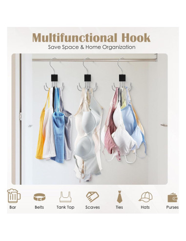 Pack de 3 Perchas Multifuncionales Aquzhou - Ahorra Espacio