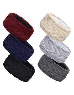 Diademas de Invierno WILLBOND 6 Piezas Forro Polar Mujeres