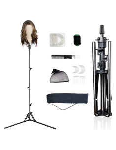 Soporte de Peluca Tripode Ajustable SZCY 43-160 cm Plegable