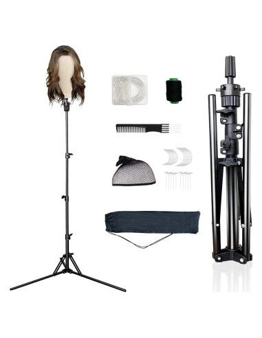 Soporte de Peluca Tripode Ajustable SZCY 43-160 cm Plegable