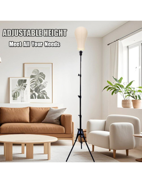 Soporte de Peluca Tripode Ajustable SZCY 43-160 cm Plegable