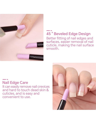 10 Piezas Lima de Uñas Stoe Piedra Pómez para Manicura