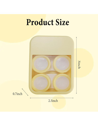 Kit de Cuidado para Lentes de Contacto Amarillo 5 en 1