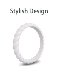 Anillo de Boda de Silicona MOKANI para Mujeres - Paquete de 10 Colores 2