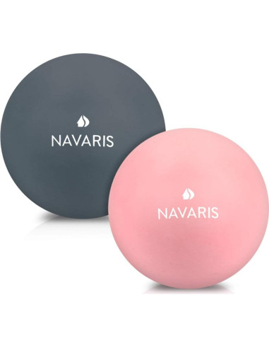 Pelotas de Masaje Lacrosse Navaris - Juego de 2 (6.35cm) - Suave y Dura