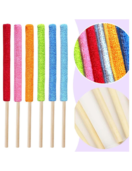 12 Pcs Duster Microfibra Bilkeru para Limpieza de Ranuras