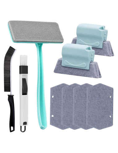 Kit de Limpieza de Ventanas Zimso con 9 Cepillos y Paños