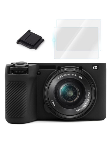 Kit Accesorios para Cámara Sony Alpha 6700 - Funda Silicona y Protectores