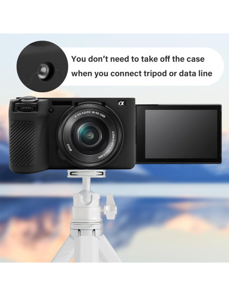 Kit Accesorios para Cámara Sony Alpha 6700 - Funda Silicona y Protectores