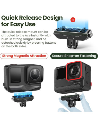 Soporte de liberación rápida Gaekol para Insta360 X5/X4 Air