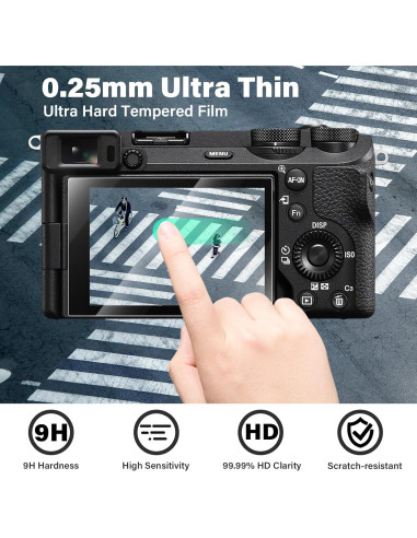 Kit Accesorios para Cámara Sony Alpha 6700 - Funda Silicona y Protectores