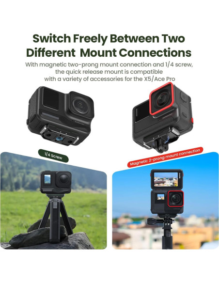 Soporte de liberación rápida Gaekol para Insta360 X5/X4 Air